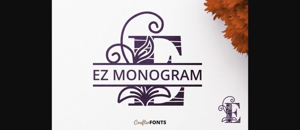 EZ Monogram Font Poster 3