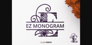 EZ Monogram Font Poster 1