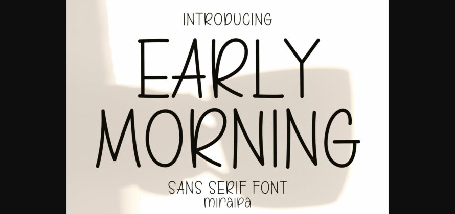 Early Morning Font Poster 3