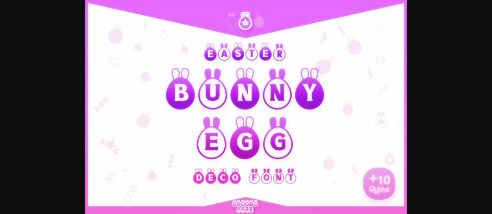 Easter Bunny Egg Font Poster 3