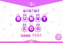 Easter Bunny Egg Font Poster 1