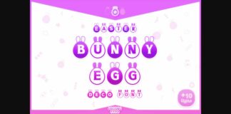 Easter Bunny Egg Font Poster 1