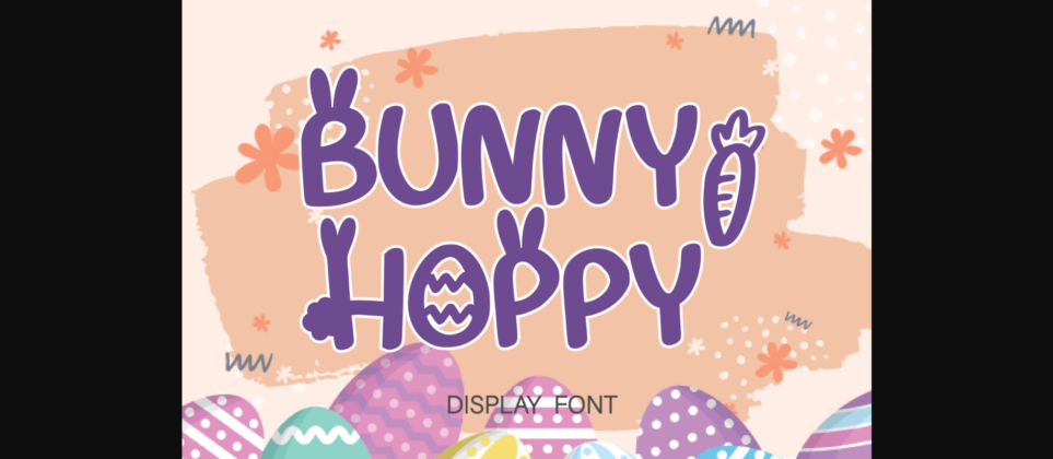 Easter Bunny Hoppy Font Poster 3