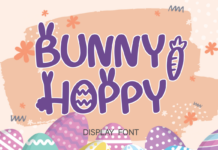 Easter Bunny Hoppy Font Poster 1