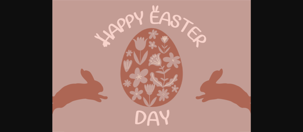 Easter Bunny Hoppy Font Poster 5