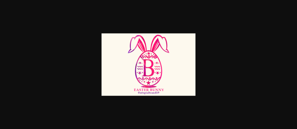 Easter Bunny Monogram Font Poster 3