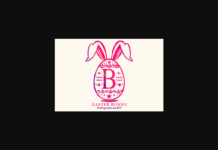 Easter Bunny Monogram Font Poster 1