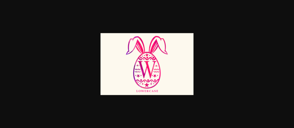 Easter Bunny Monogram Font Poster 4