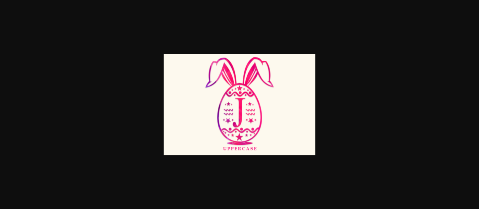 Easter Bunny Monogram Font Poster 5