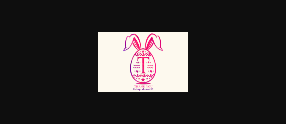 Easter Bunny Monogram Font Poster 8