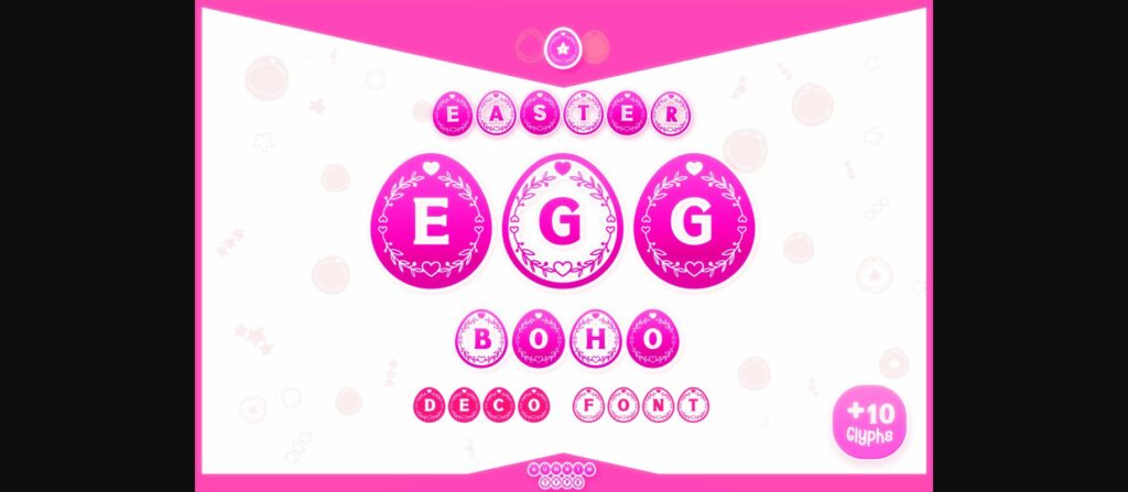 Easter Egg Boho Font Poster 3