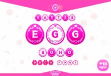 Easter Egg Boho Font Poster 1