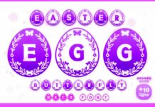 Easter Egg Butterfly Font Poster 1