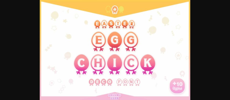 Easter Egg Chick Font Poster 3