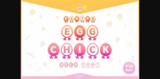 Easter Egg Chick Font Poster 1
