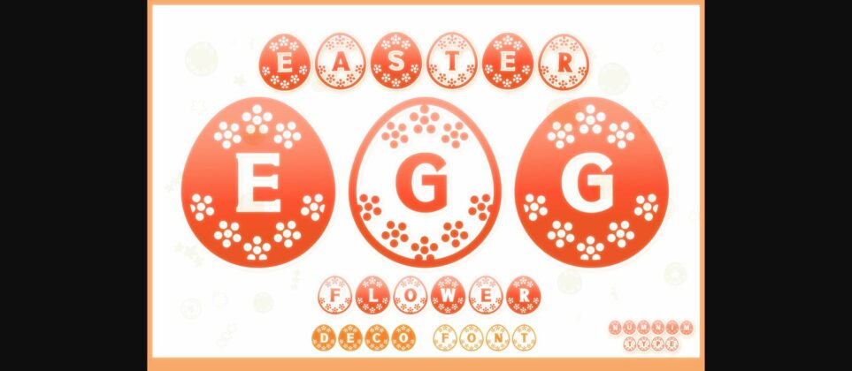 Easter Egg Flower Font Poster 3