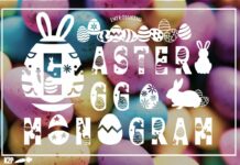 Easter Egg Monogram Font Poster 1