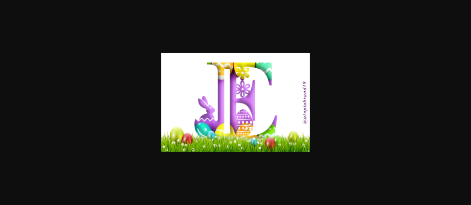 Easter Monogram Font Poster 4