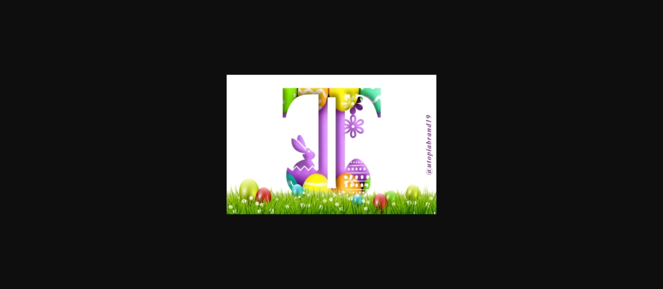 Easter Monogram Font Poster 8