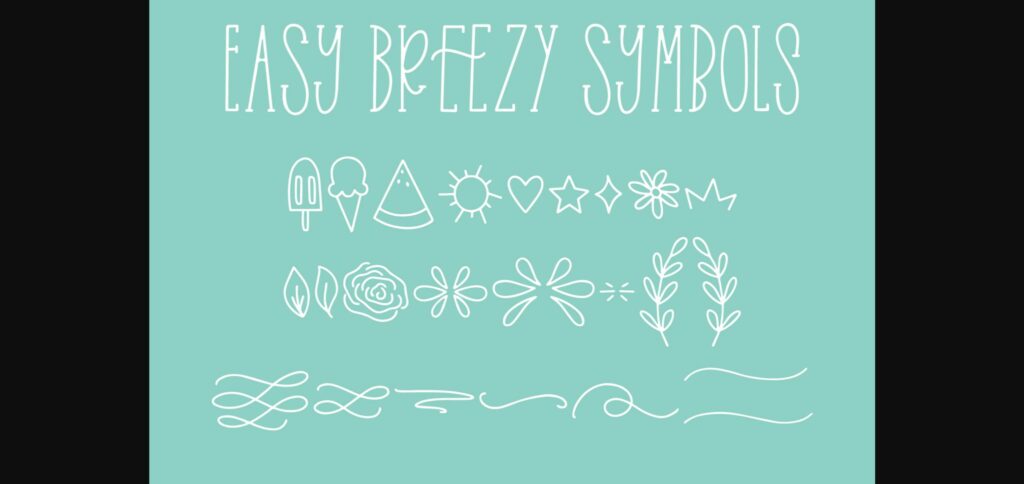 Easy Breezy Font Poster 7