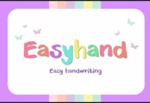 Easyhand Font Poster 1