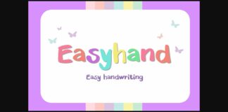 Easyhand Font Poster 1