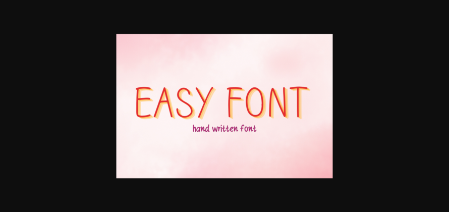 Easy  Font Poster 3