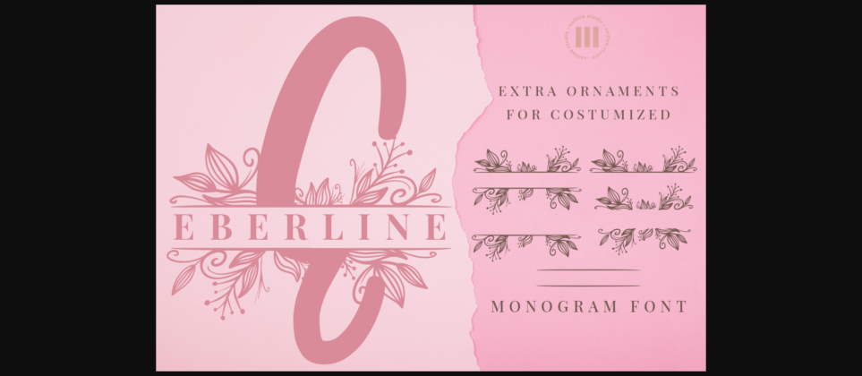 Eberline Monogram Font Poster 3