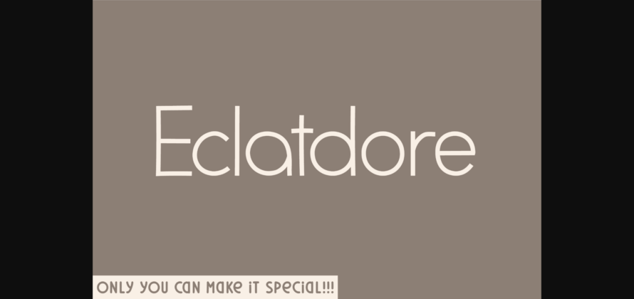 Eclatdore Font Poster 3