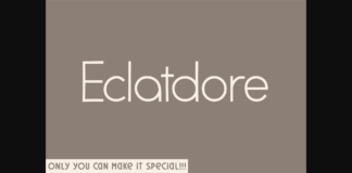 Eclatdore Font Poster 1