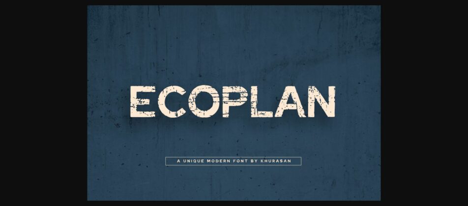 Ecoplan Font Poster 3