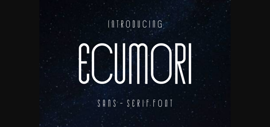 Ecumori Font Poster 3