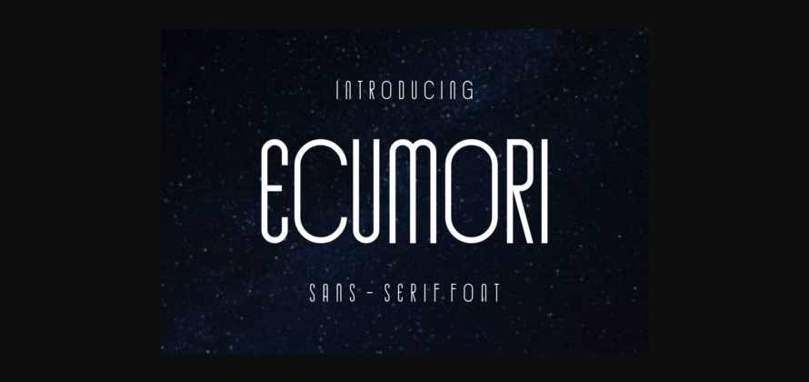 Ecumori Font Poster 2