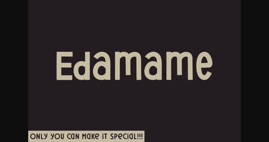 Edamame Font Poster 3