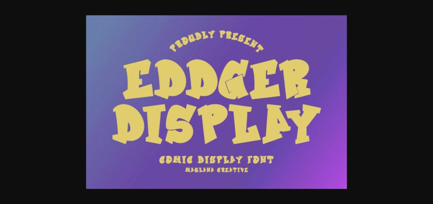 Eddger Font Poster 3