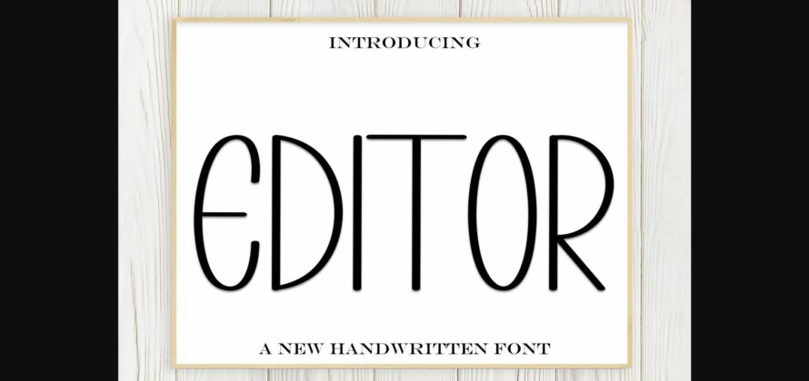 Editor Font Poster 1