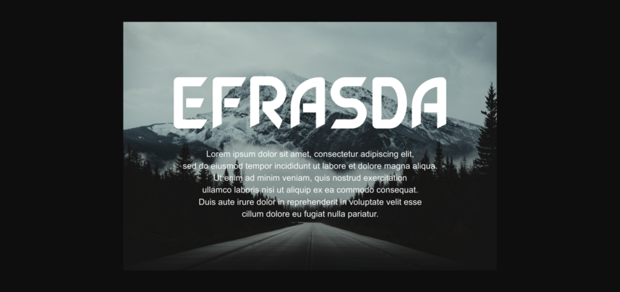 Efrasda Font Poster 5