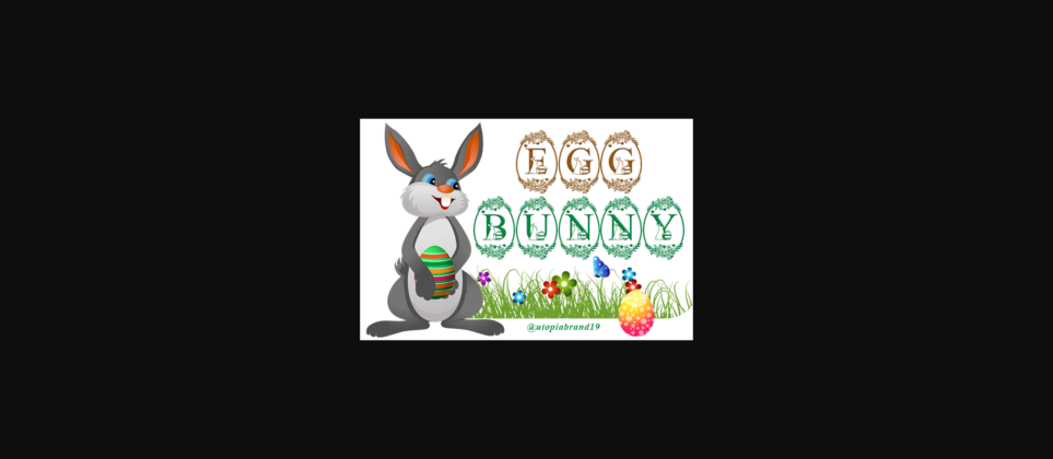 Egg Bunny Font Poster 3