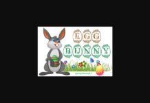 Egg Bunny Font Poster 1