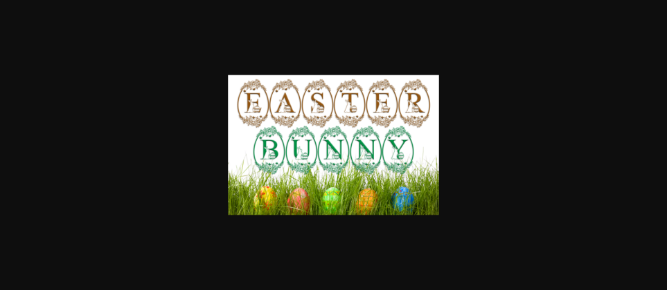 Egg Bunny Font Poster 4