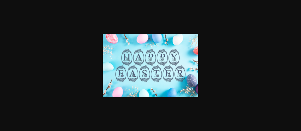 Egg Bunny Font Poster 5