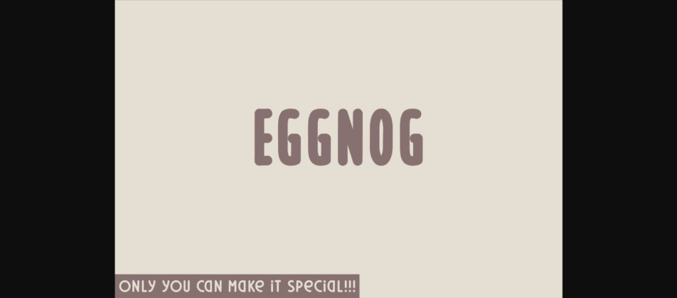 Eggnog Font Poster 3