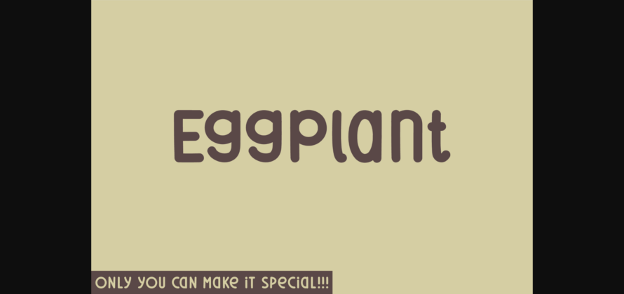 Eggplant Font Poster 3