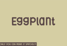 Eggplant Font Poster 1