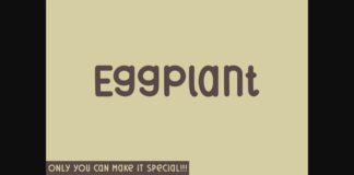 Eggplant Font Poster 1