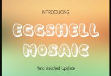 Eggshell Mosaic Font Poster 1