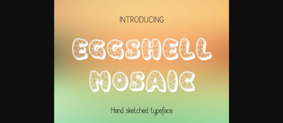 Eggshell Mosaic Font Poster 1