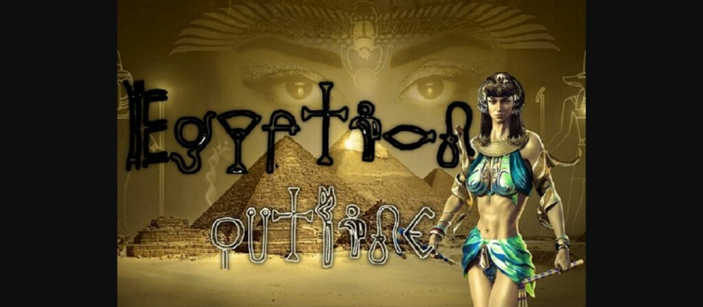 Egyptian Outline Font Poster 1