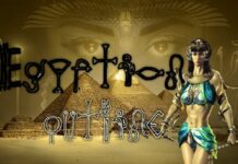 Egyptian Outline Font Poster 1