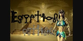 Egyptian Outline Font Poster 1